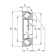 推力调心滚子轴承 292/560-E-MB, 根据 DIN 728/ISO 104 标准的主要尺寸，单向，可分离