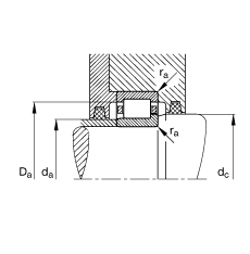 圆柱滚子轴承 NJ230-E-M1, 根据 DIN 5412-1 标准的主要尺寸, 半定位轴承, 可分离, 带保持架
