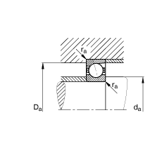 主轴轴承 B7202-E-T-P4S, 调节，成对或单元安装，接触角 α = 25°，限制公差