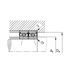 主轴轴承 HCS71905-C-T-P4S, 调节，成对安装，接触角 α = 15°，两侧唇密封，非接触，限制公差