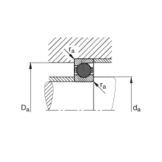 主轴轴承 HCB7038-C-T-P4S, 调节，成对或单元安装，接触角 α = 15°，陶瓷球，限制公差