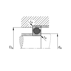 主轴轴承 HCB71910-C-T-P4S, 调节，成对或单元安装，接触角 α = 15°，陶瓷球，限制公差