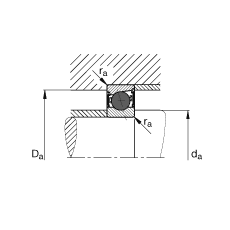 主轴轴承 HCB7213-C-2RSD-T-P4S, 调节，成对或单元安装，接触角 α = 15°，陶瓷球，两侧唇密封，非接触，限制公差