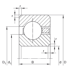 薄截面轴承 CSCA100, 深沟球轴承，类型C，运行温度 -54°C 到 +120°C