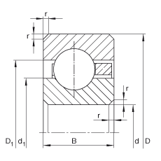 薄截面轴承 CSCF080, 深沟球轴承，类型C，运行温度 -54°C 到 +120°C