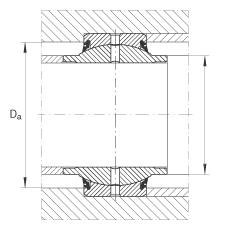 关节轴承 GE80-HO-2RS, 根据 DIN ISO 12 240-1 标准, 需维护，两侧唇密封