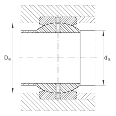 关节轴承 GE34-ZO, 根据 DIN ISO 12 240-1 标准，英制尺寸，需维护