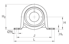 直立式轴承座单元 PB20, 钢板轴承座，带偏心锁圈的外球面球轴承，P 型密封